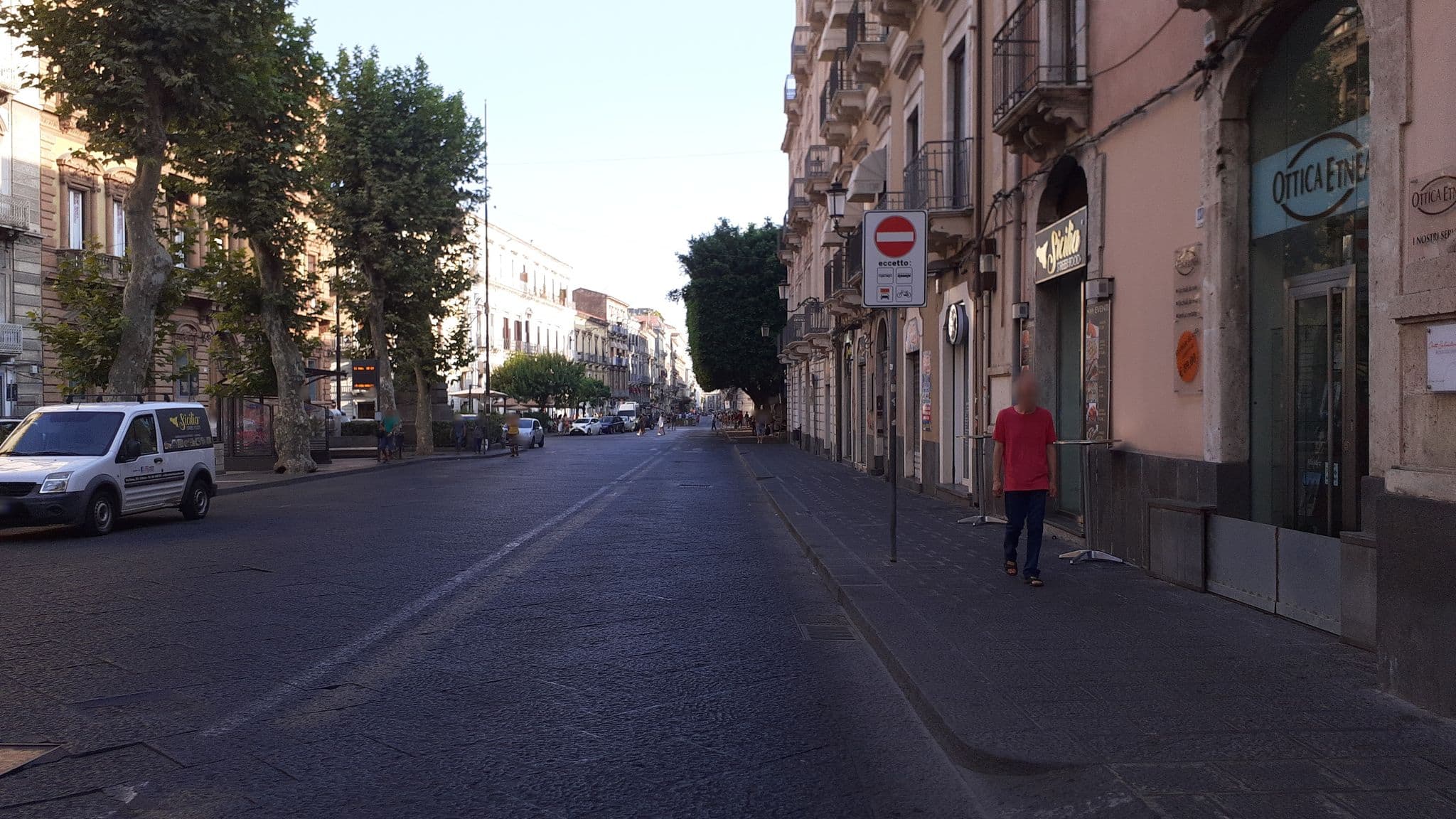 Street view near Albergo Agathae, Catania