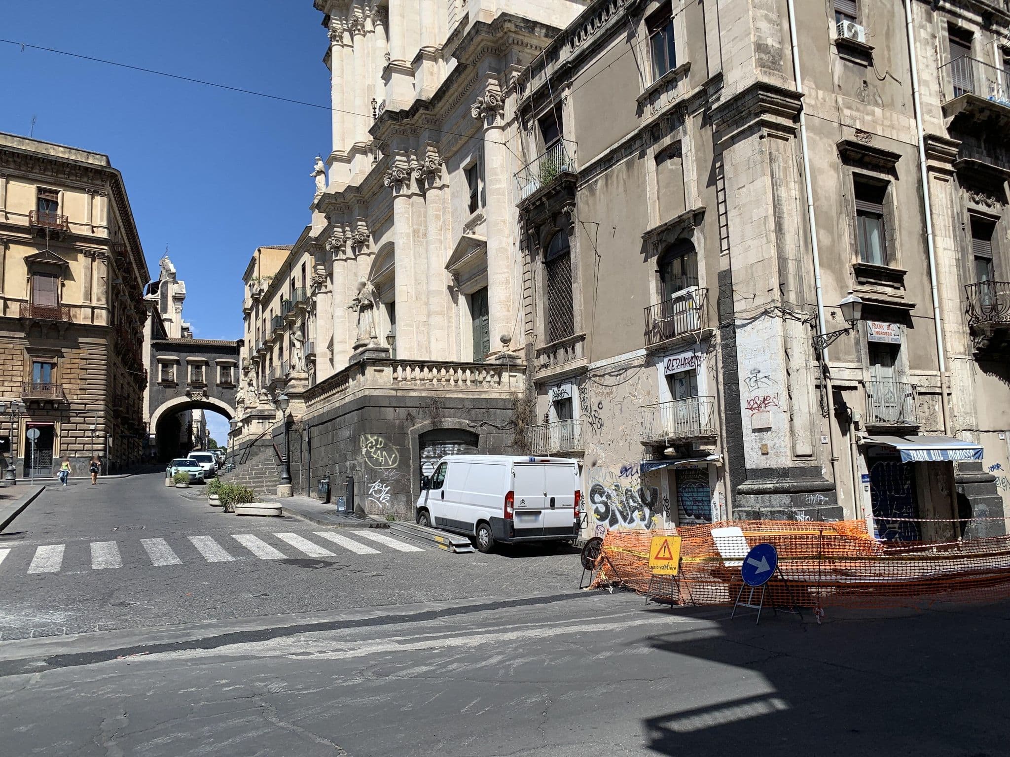 Street view near Palazzo Bruca Catania, Catania