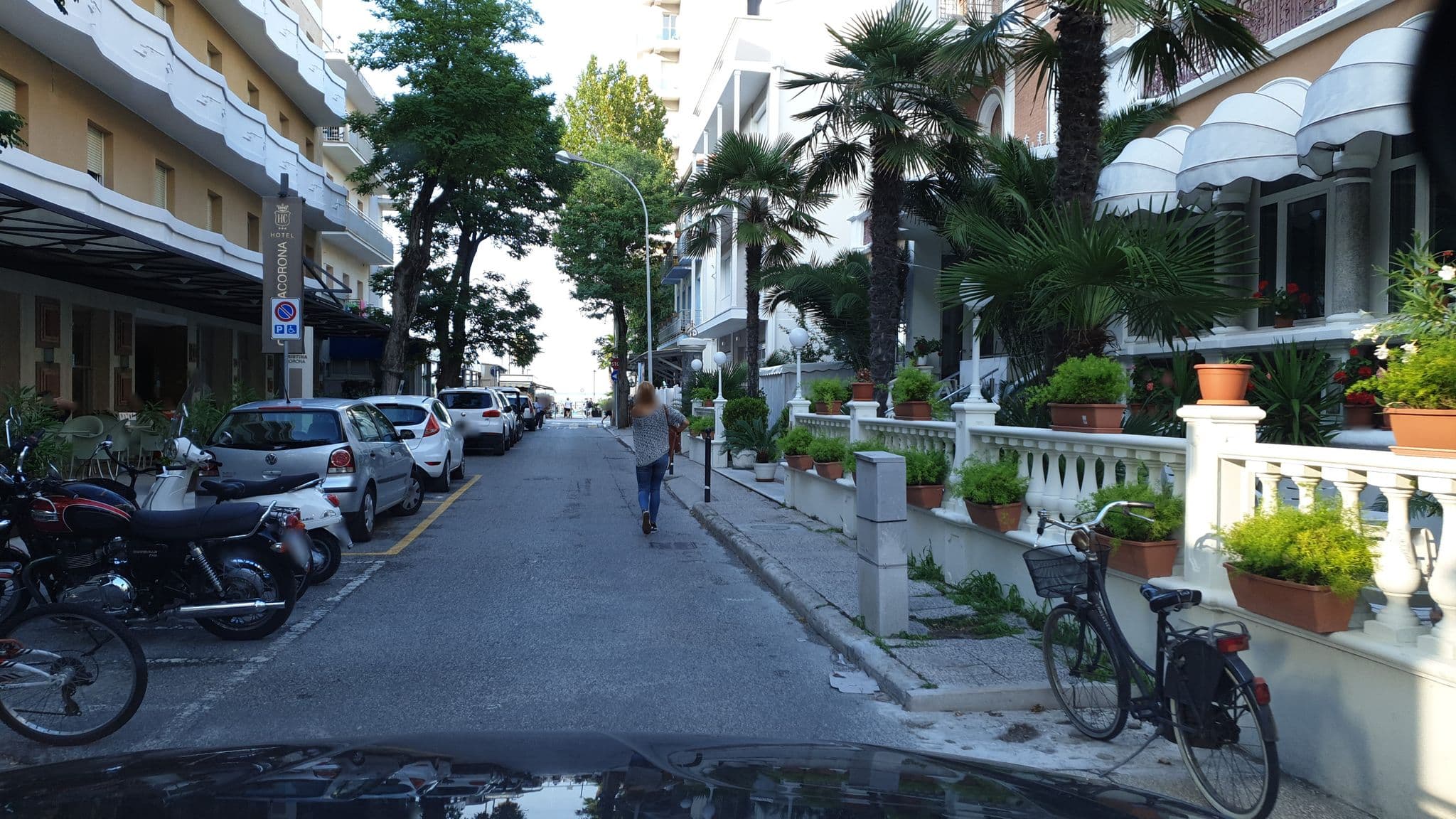Street view near Hotel Cristina Corona, Cattolica