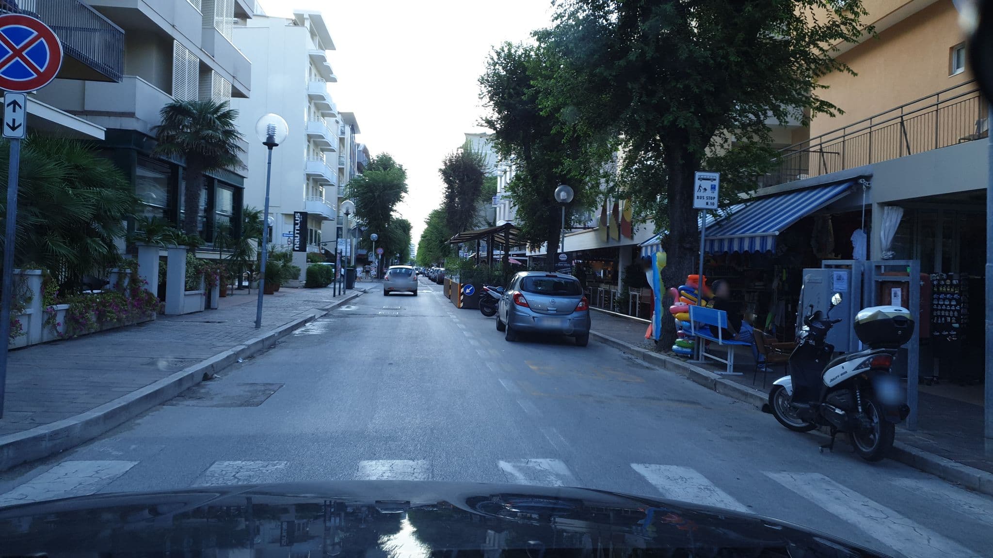 Street view near Aqua Hotel, Cattolica