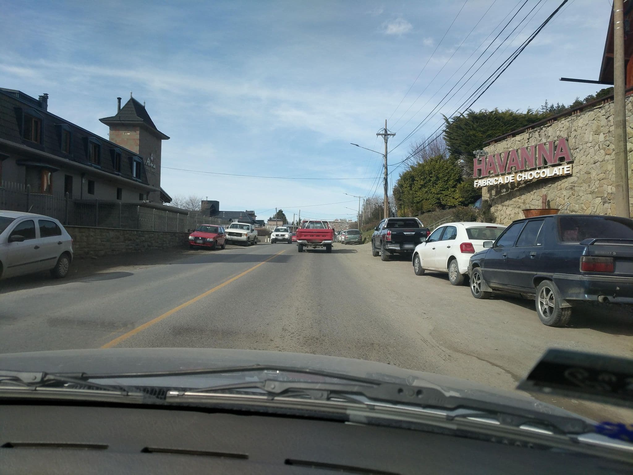 Street view near Hotel Alma del Lago, San Carlos de Bariloche