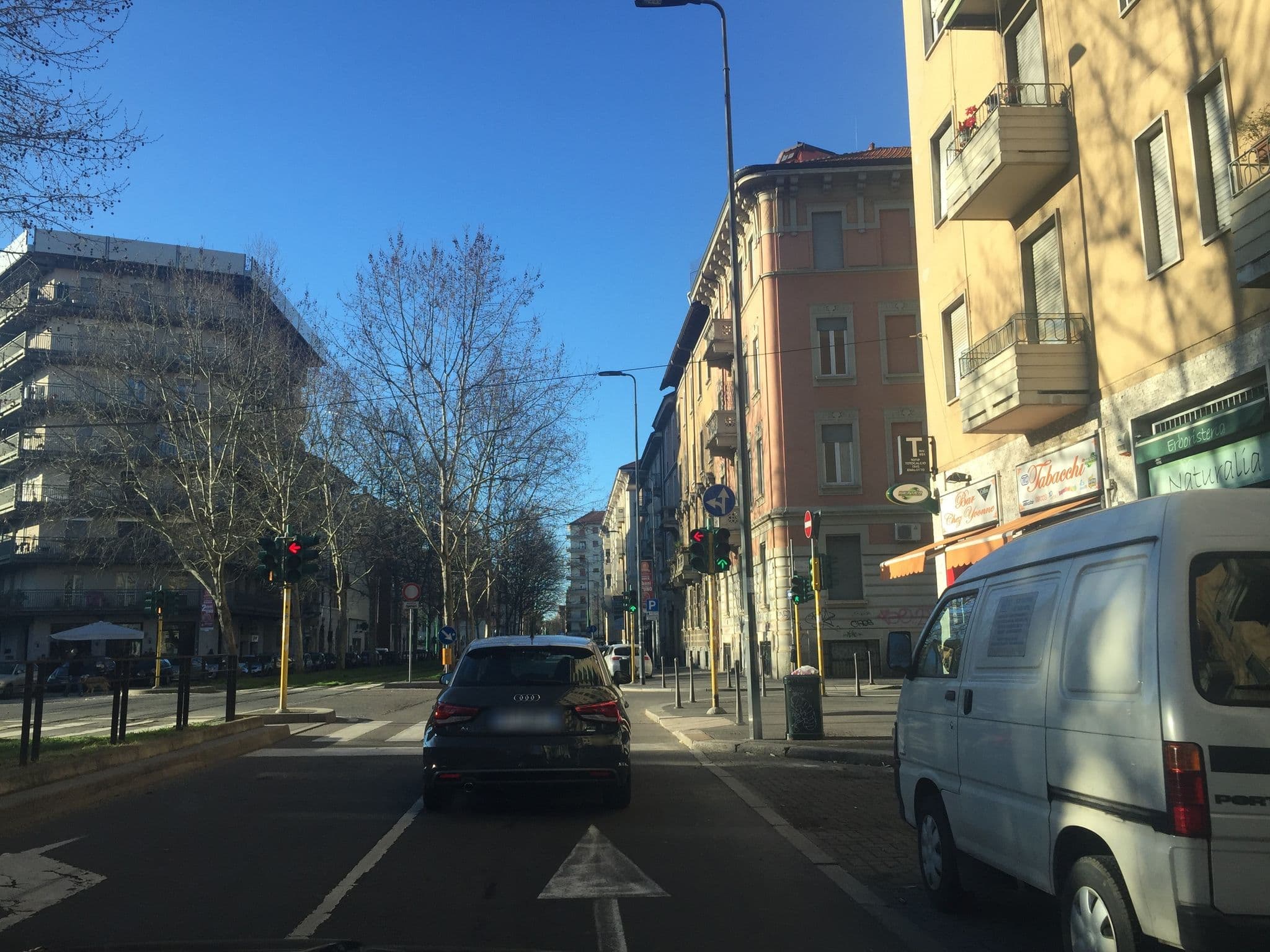 Street view near hotel, Milan