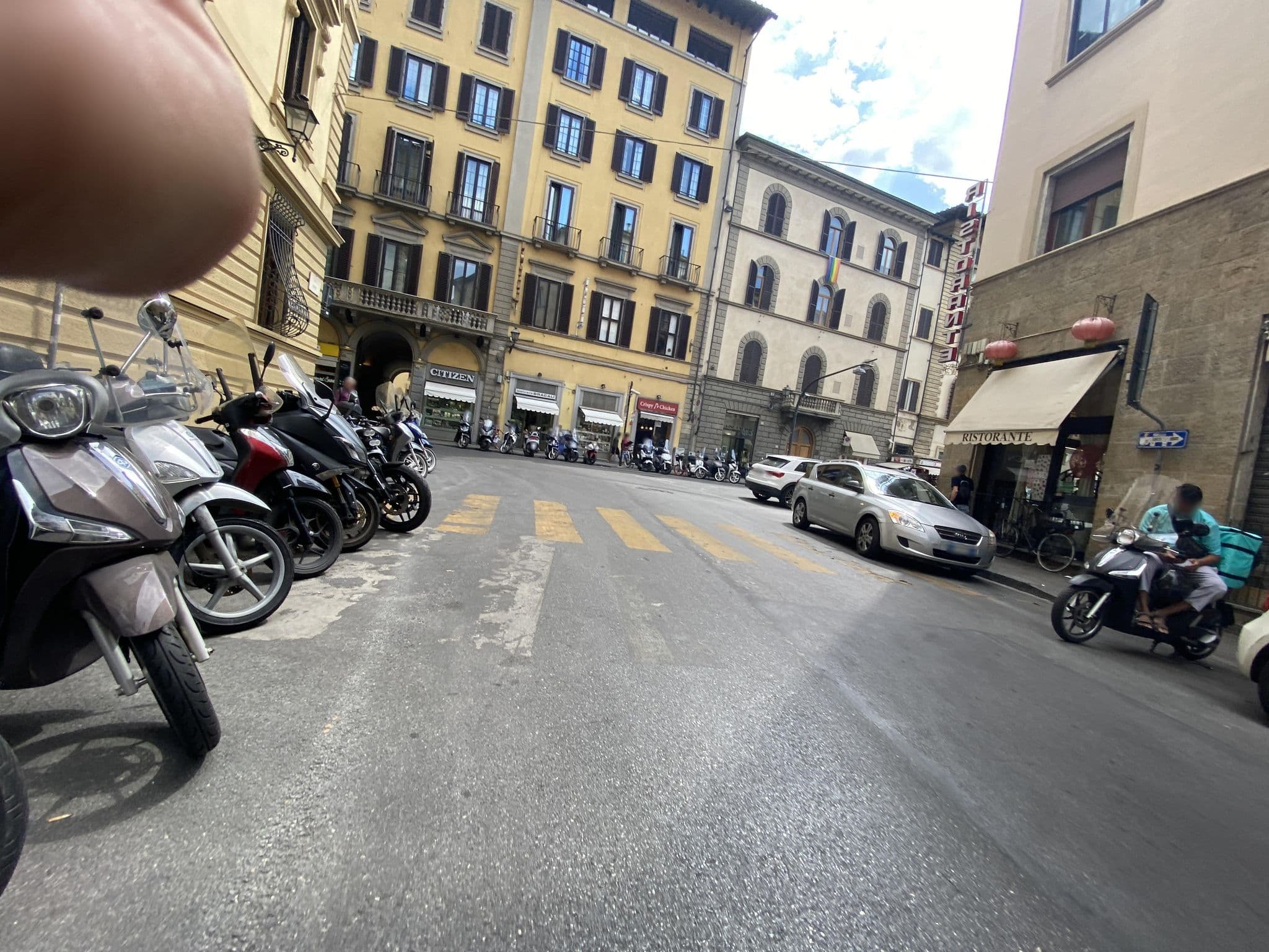 Street view near Hotel Berna, Florence