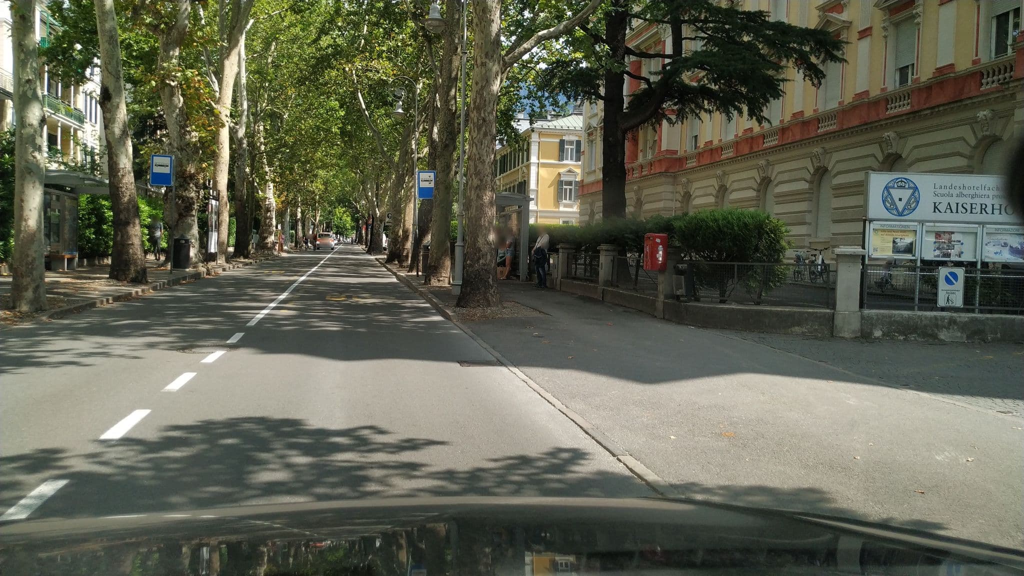 Street view near Grand Hotel Bellevue, Merano — © mikki65 (CC BY-SA · Mapillary)