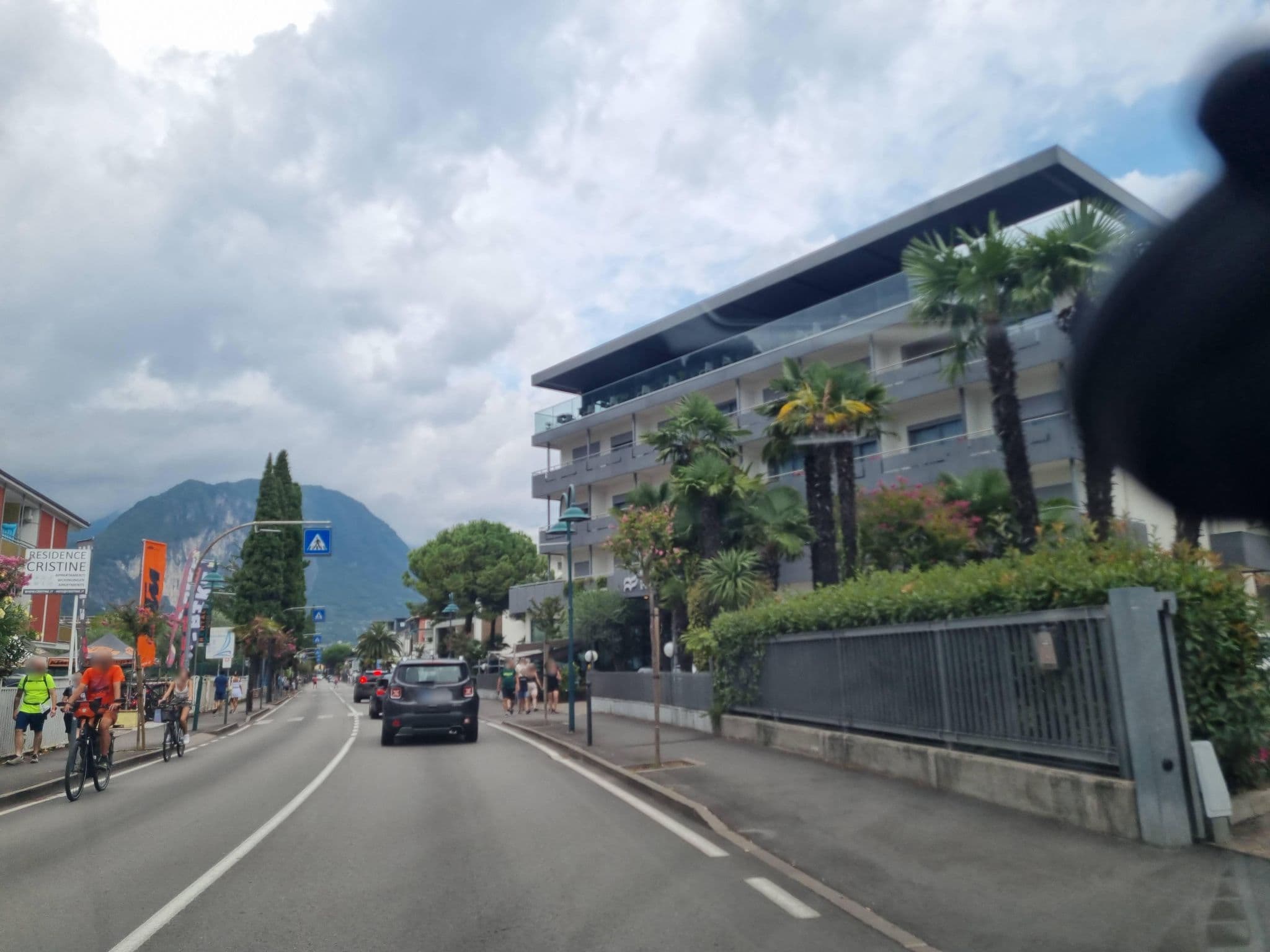 Street view near Lake Front Hotel Mirage, Riva del Garda