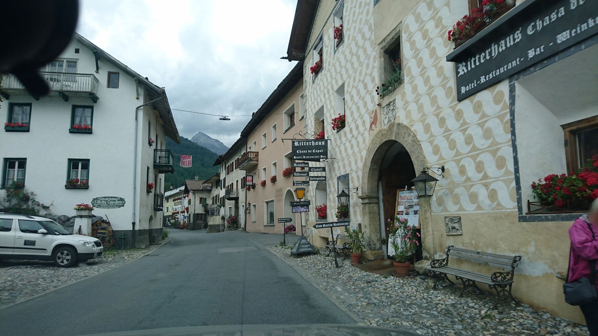 Street view near Chasa de Capol, Scuol