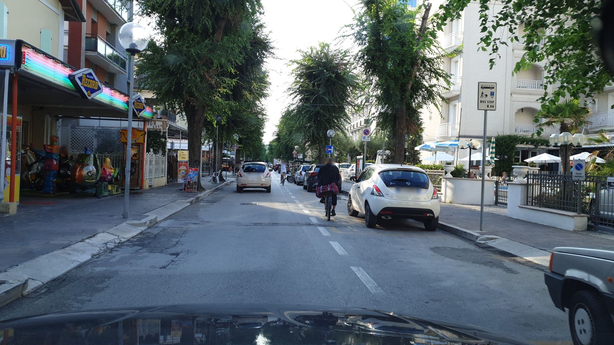 Street view near Hotel Continental, Cattolica