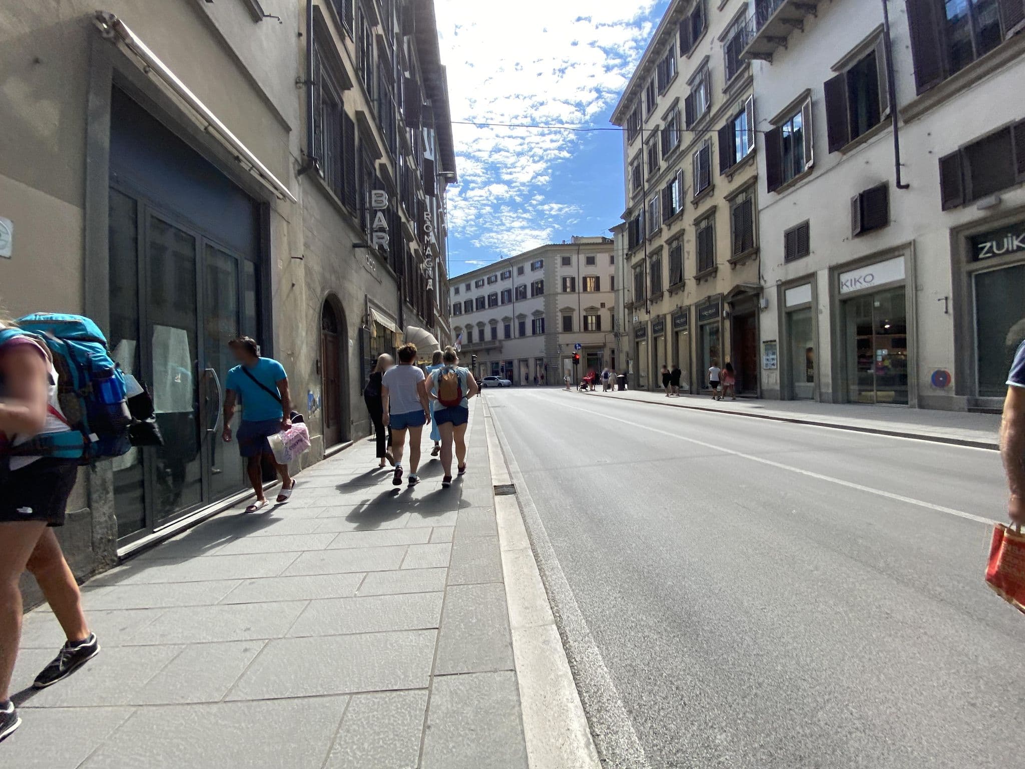 Street view near Hotel Martelli, Florence