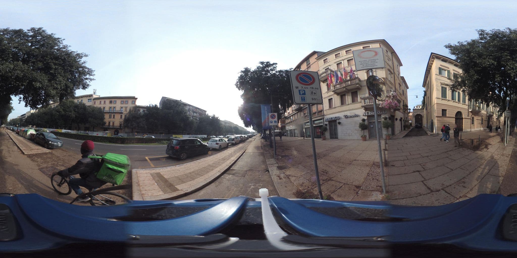 Street view near Albergo Trento, Verona
