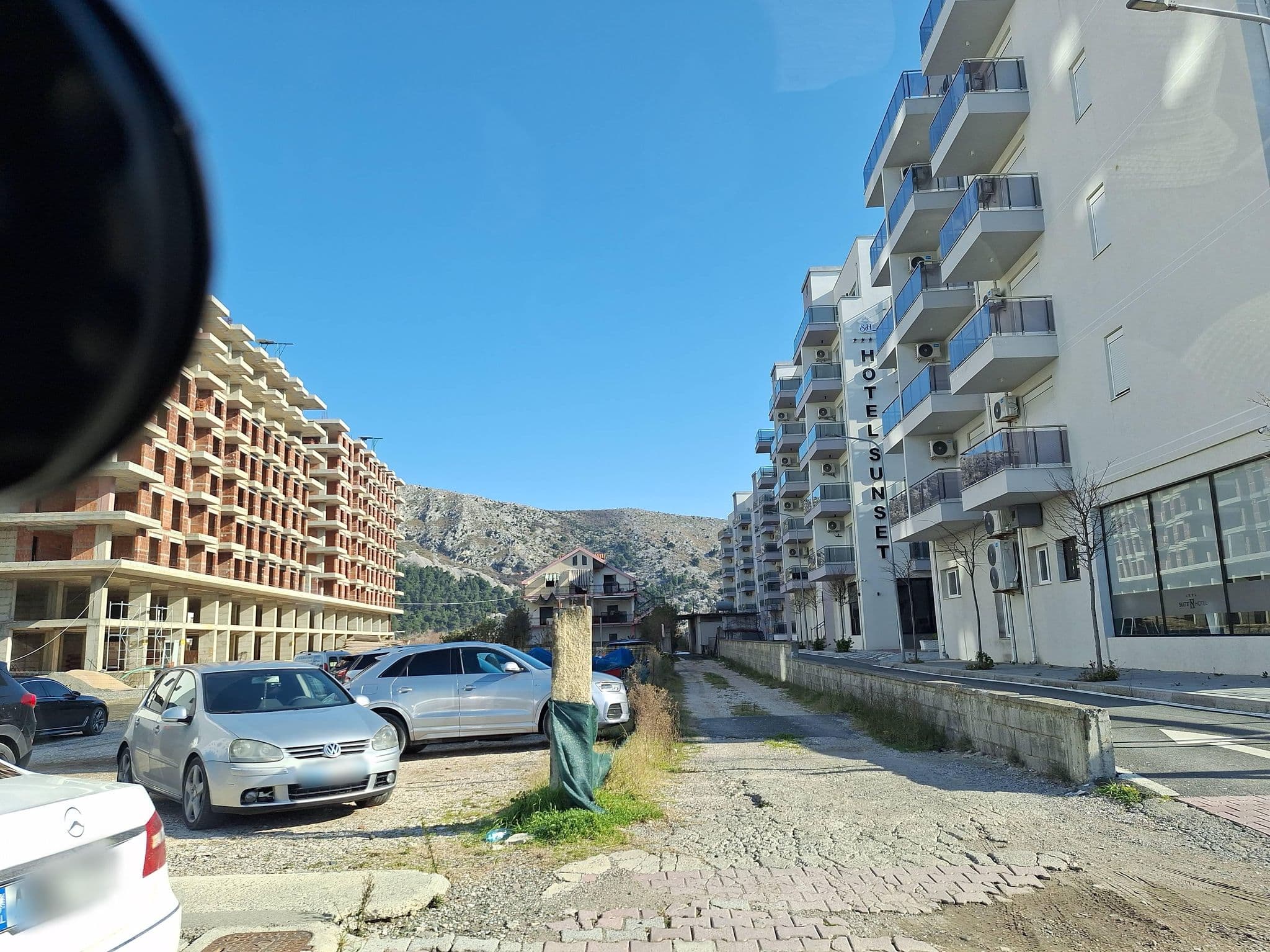 Street view near Suite Hotel, Shëngjin — © denisju_osm (CC BY-SA · Mapillary)