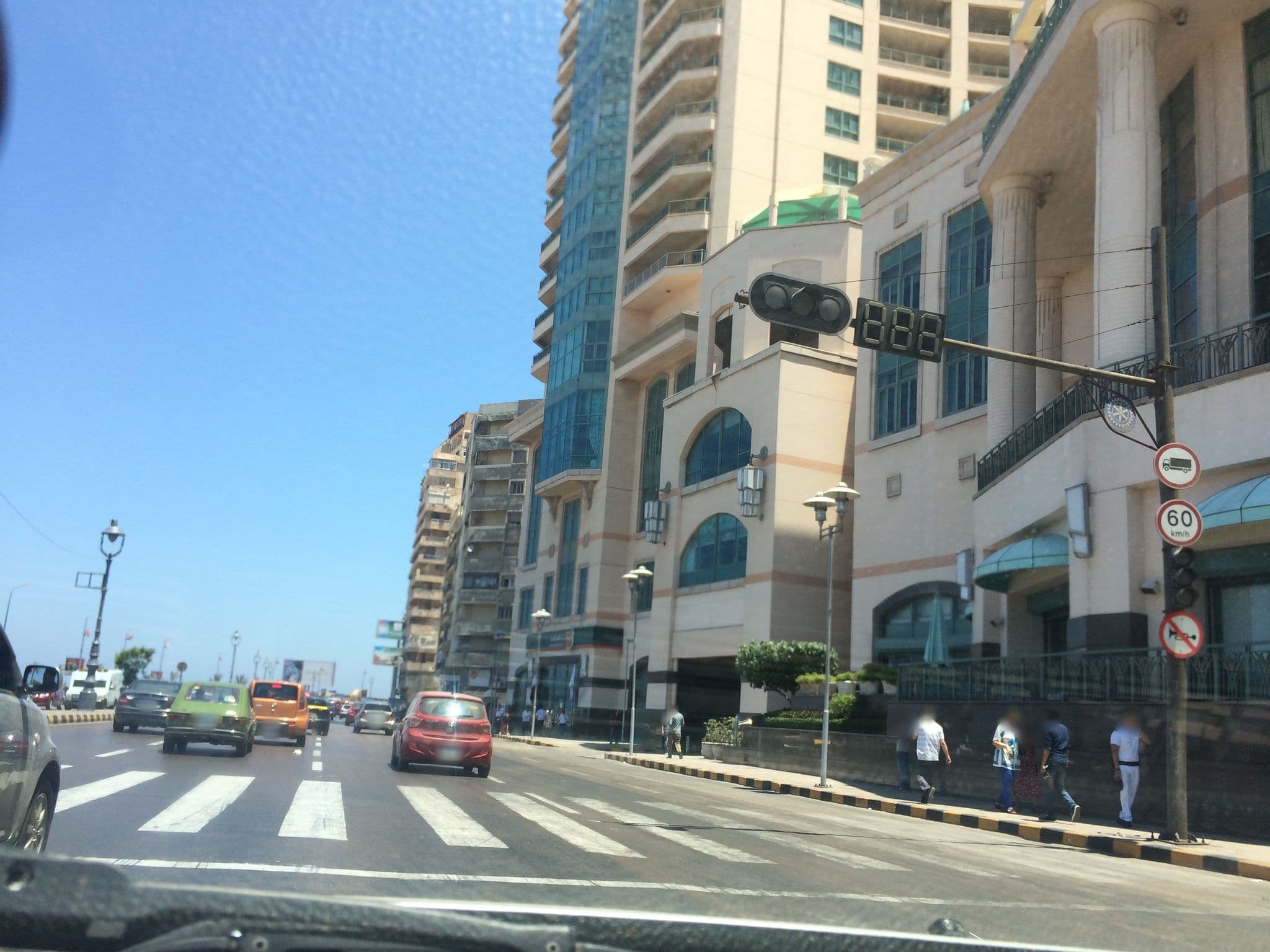 Street view near Four Seasons Hotel Alexandria at San Stefano, Alexandria — © abbasomar (CC BY-SA · Mapillary)