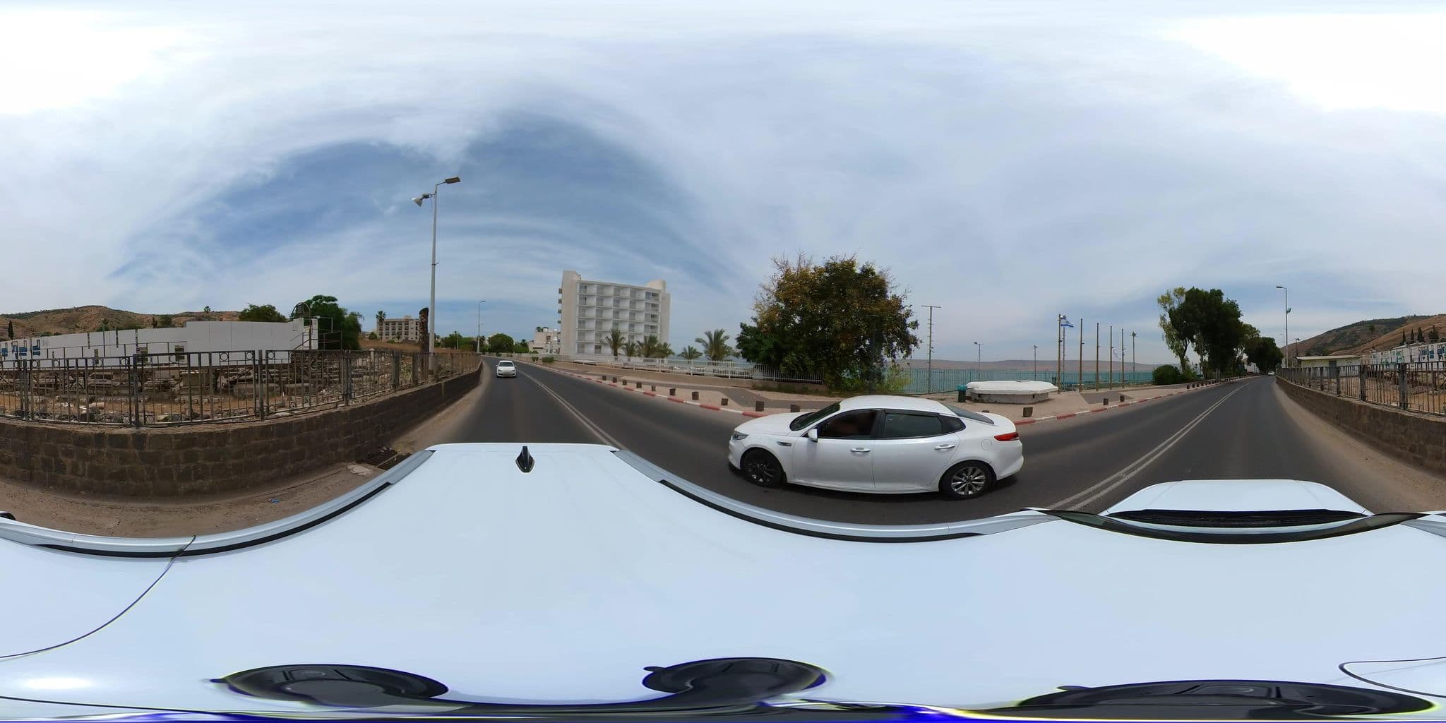 Street view near Kinneret Spa Hotel Tiberias, Tiberias — © Evgeniy360 (CC BY-SA · Mapillary)