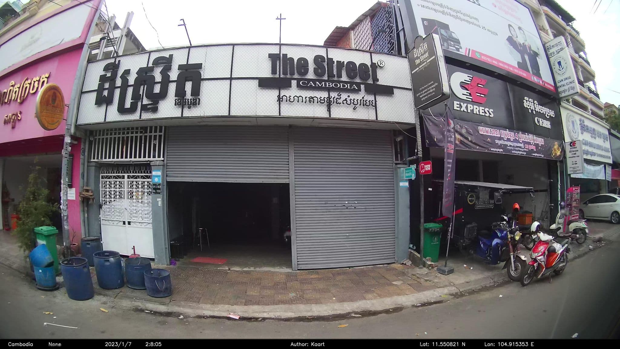 Street view near Heng Pich Guesthouse, Tuŏl Tumpung — © kaart_2 (CC BY-SA · Mapillary)