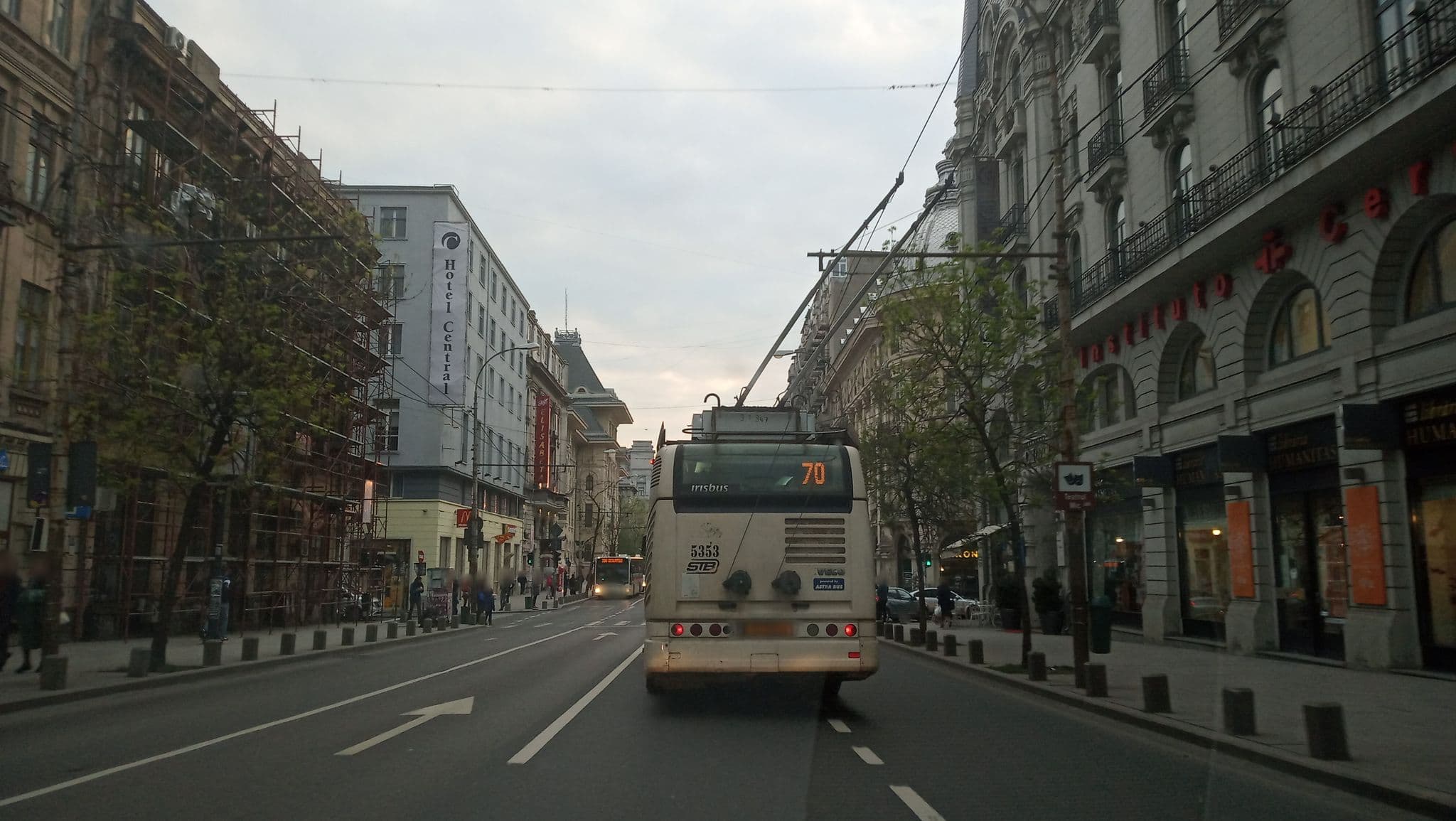 Street view near Hotel Cișmigiu, Bucharest