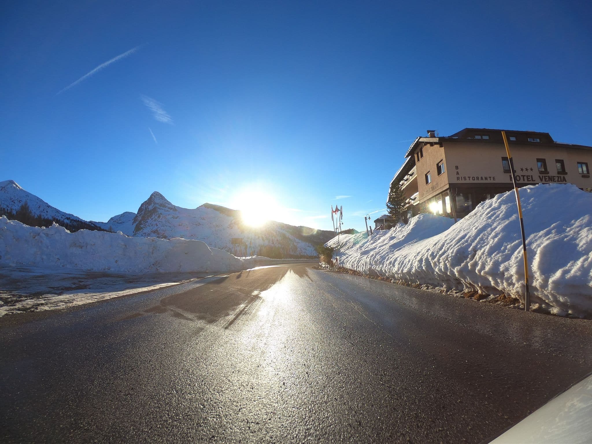 Street view near Albergo Venezia, Pie' Falcade — © chrisbeddow (CC BY-SA · Mapillary)