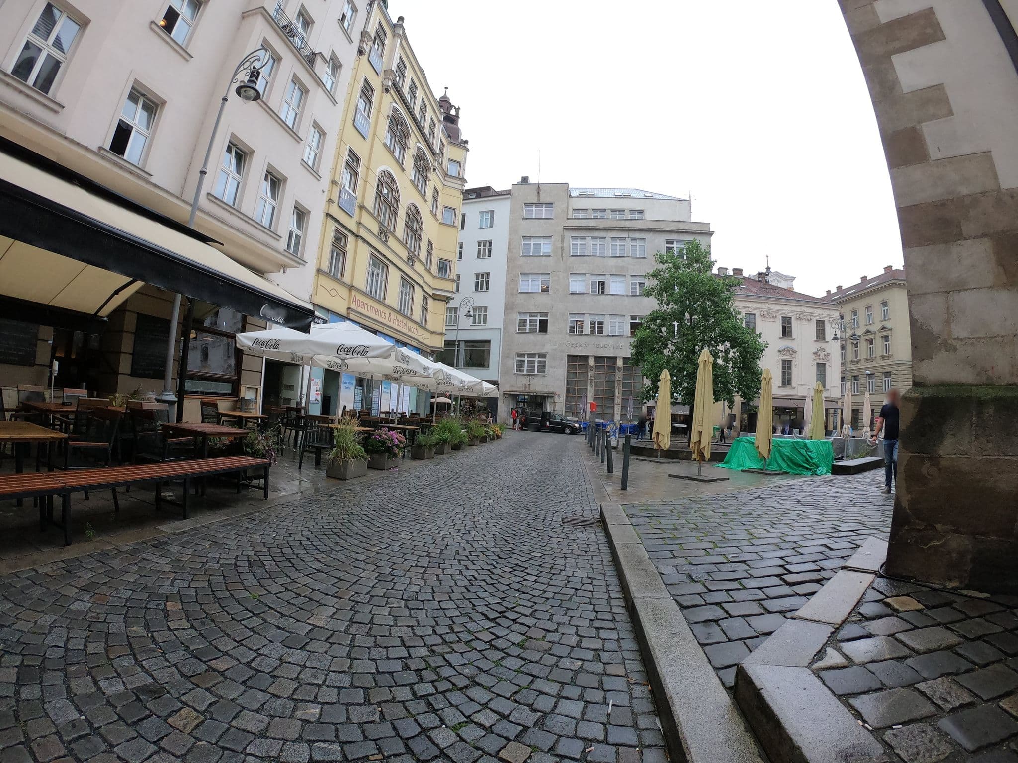 Street view near Apartmán Voyages, Brno — © richlv (CC BY-SA · Mapillary)