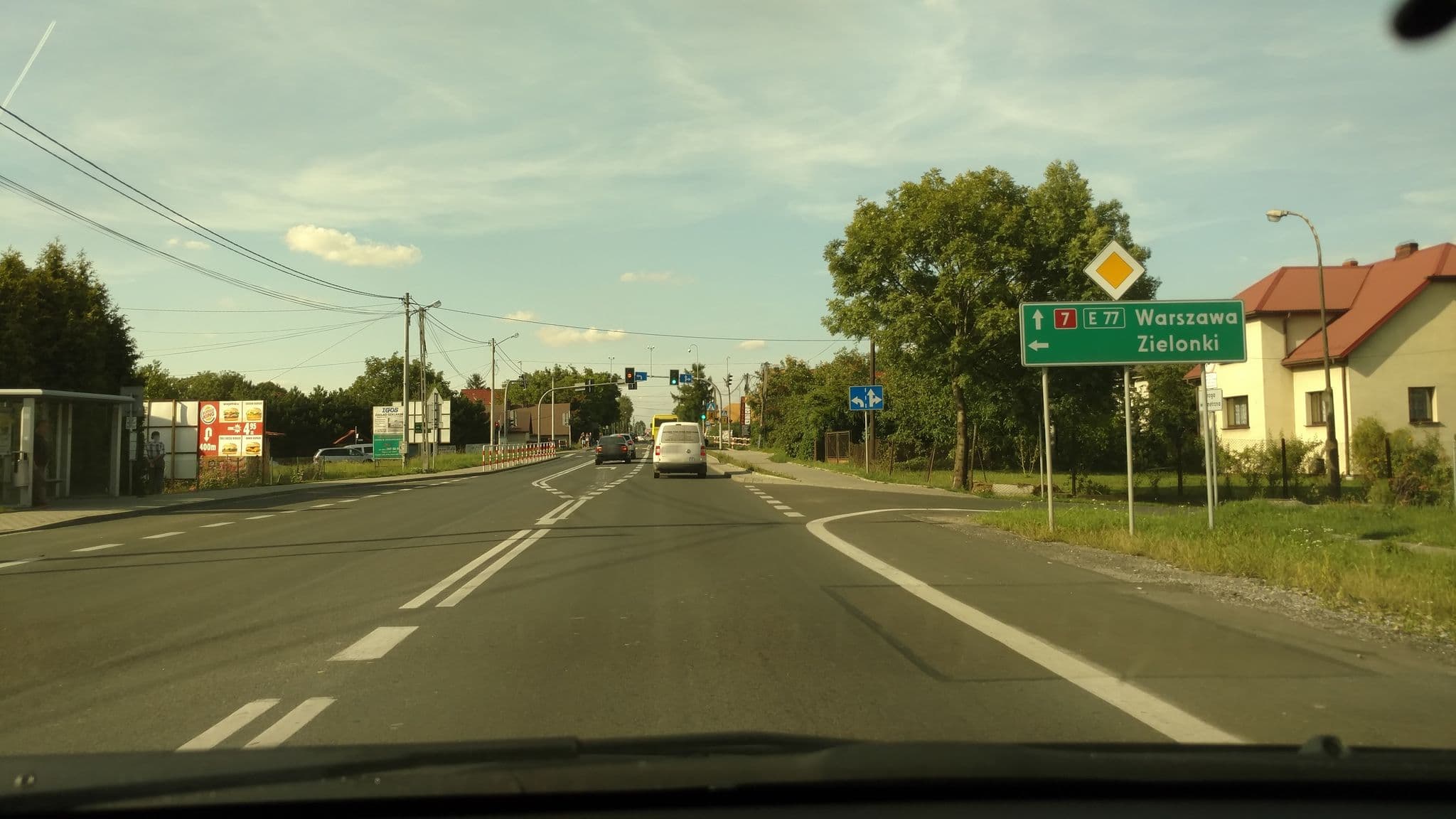 Street view near JW. International Zajazd Kosynier, Zielonki — © krzyk (CC BY-SA · Mapillary)