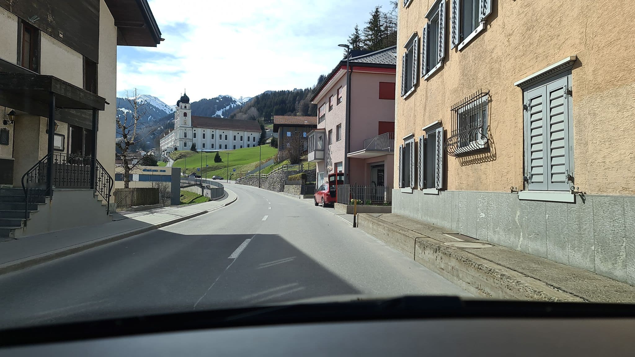 Street view near Hotel Restaurant Rhaetia, Disentis — © alexanderar (CC BY-SA · Mapillary)