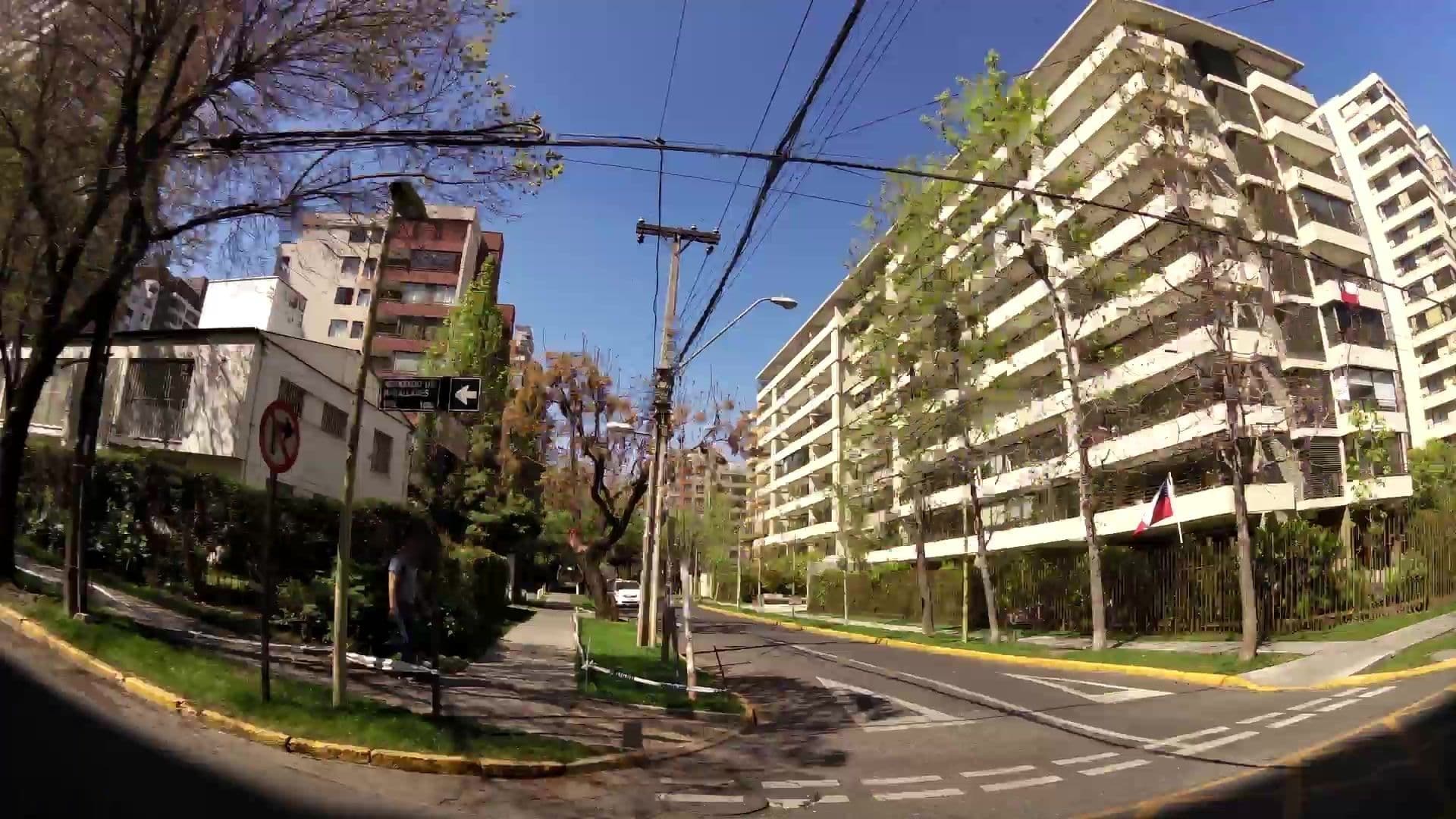 Street view near Hotel Puerta del Sol, Ñuñoa — © kaartcam (CC BY-SA · Mapillary)
