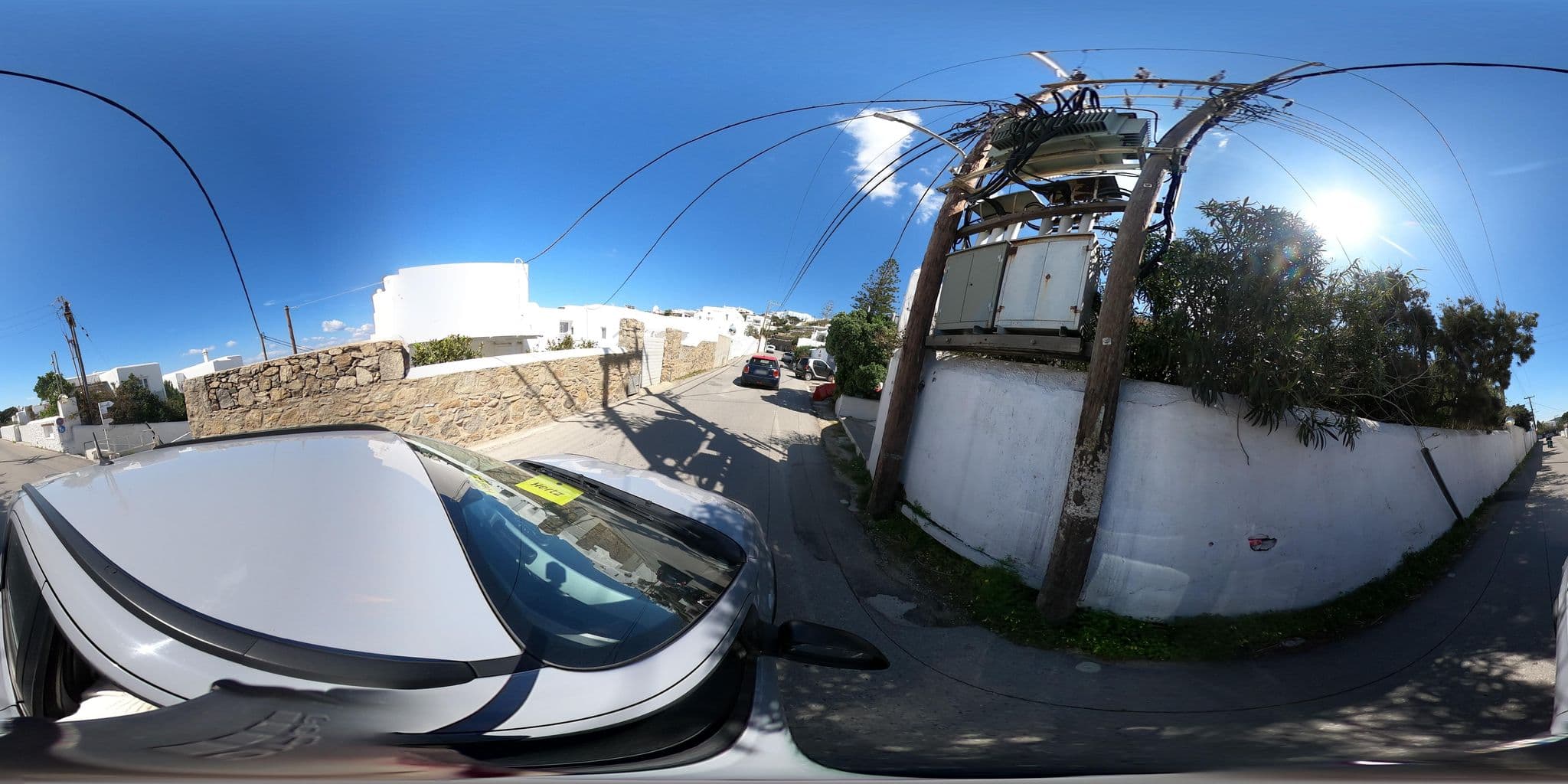 Street view near Villa Varnali Small Boutique Hotel, Mykonos — © efikour (CC BY-SA · Mapillary)