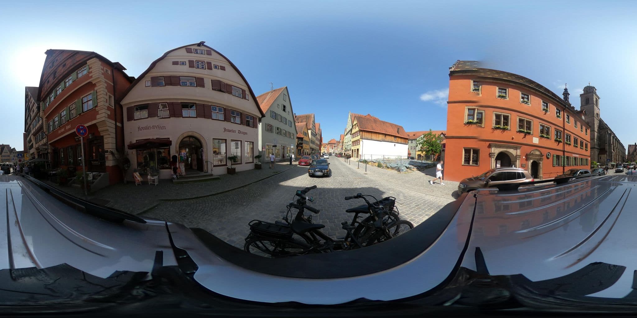 Street view near Hezel Restaurant, Dinkelsbühl — © Mobilitaetswerk (CC BY-SA · Mapillary)