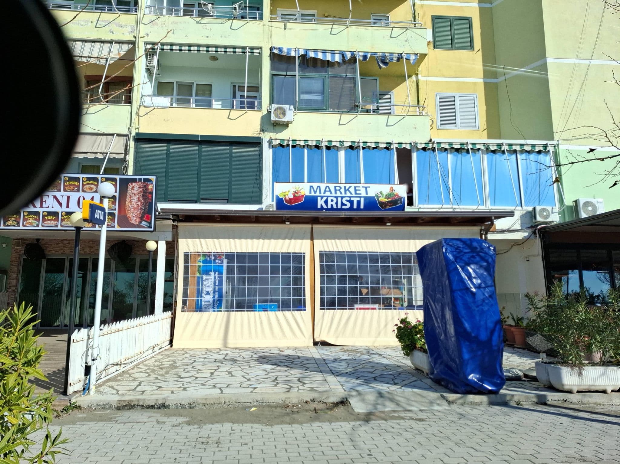 Street view near Hotel Detari, Shëngjin — © denisju_osm (CC BY-SA · Mapillary)