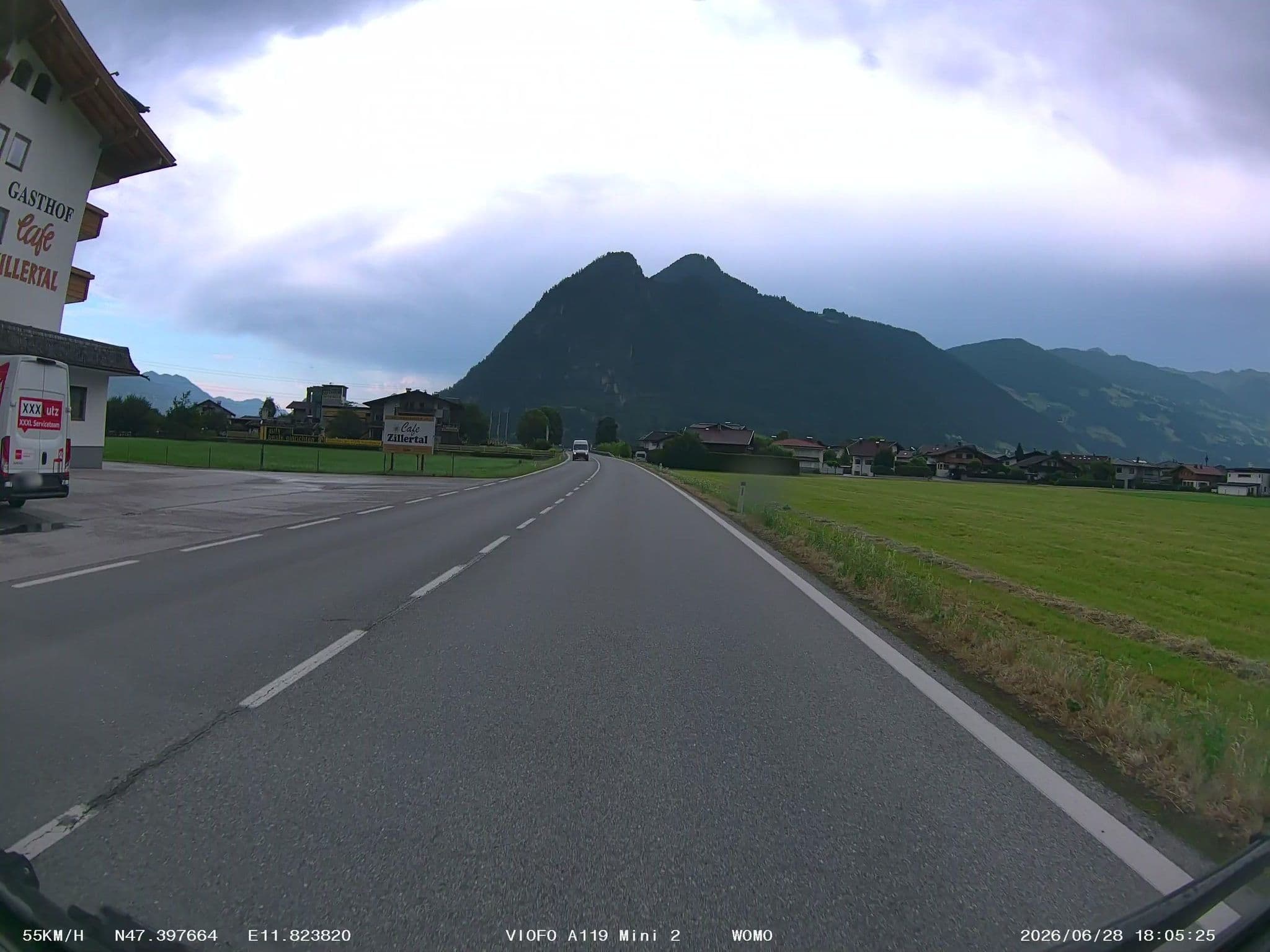 Street view near Gasthof Cafe Zillertal, Schlitters — © soulcover (CC BY-SA · Mapillary)
