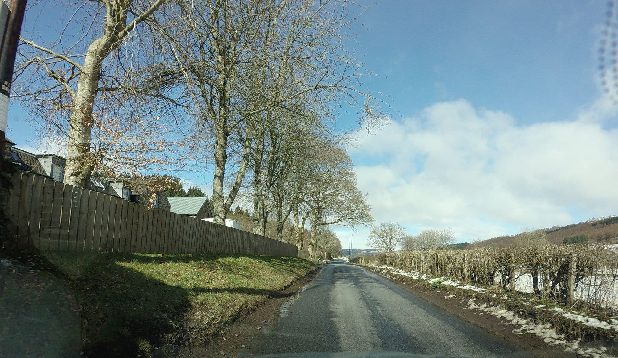 Street view near Inchmagrannachan Farm Cottages- The Byre, Dunkeld — © hobgoblin (CC BY-SA · Mapillary)