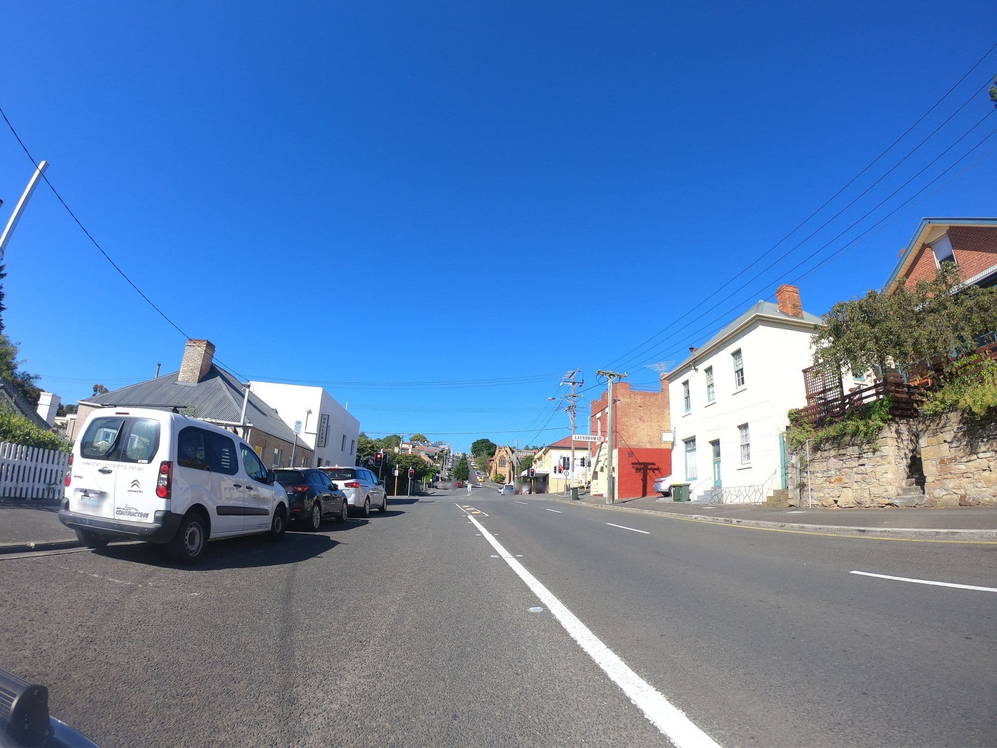 Street view near Narrara Backpackers, Hobart city centre — © tastrax (CC BY-SA · Mapillary)