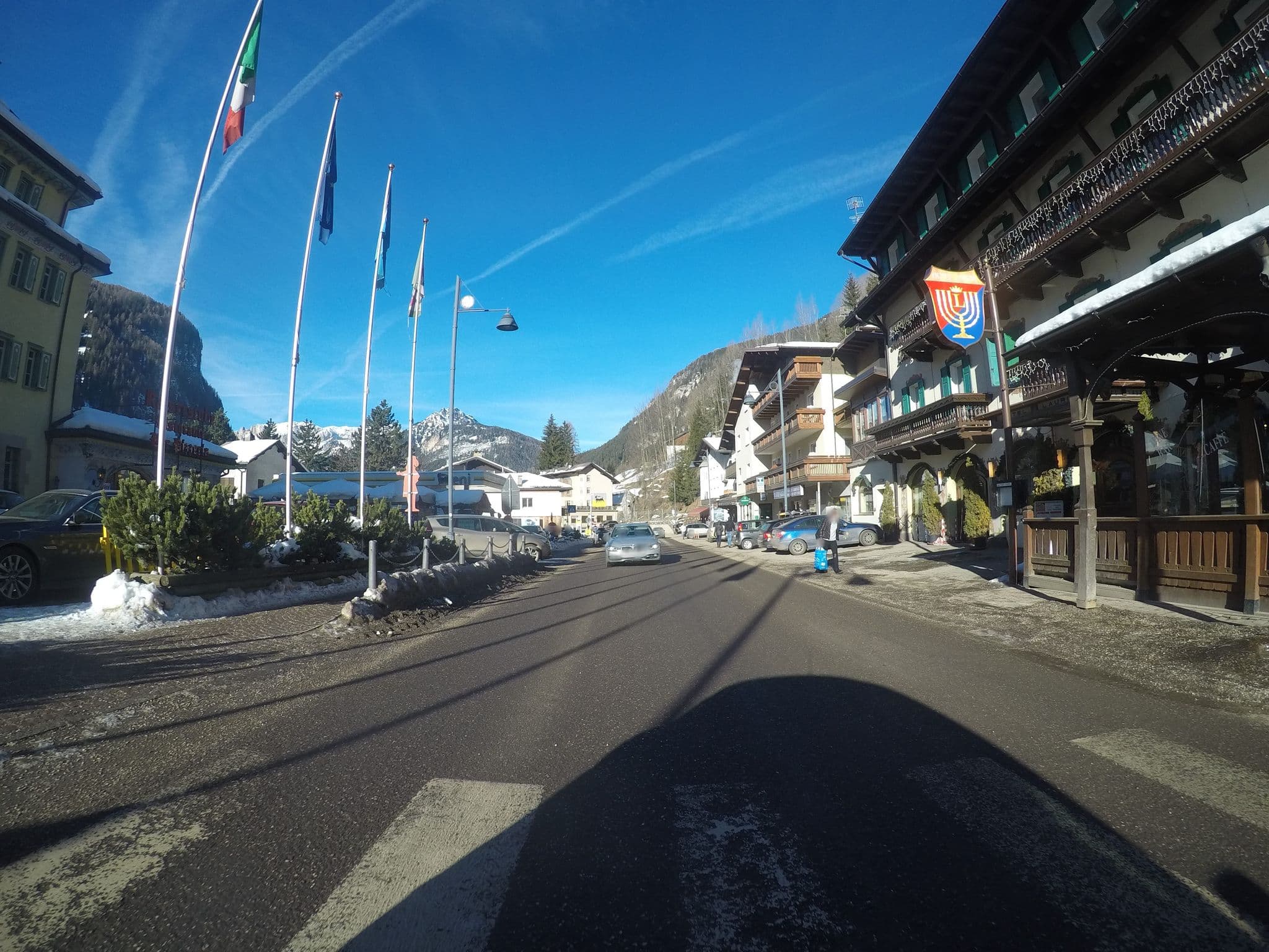 Street view near Hotel Laurin, Canazei