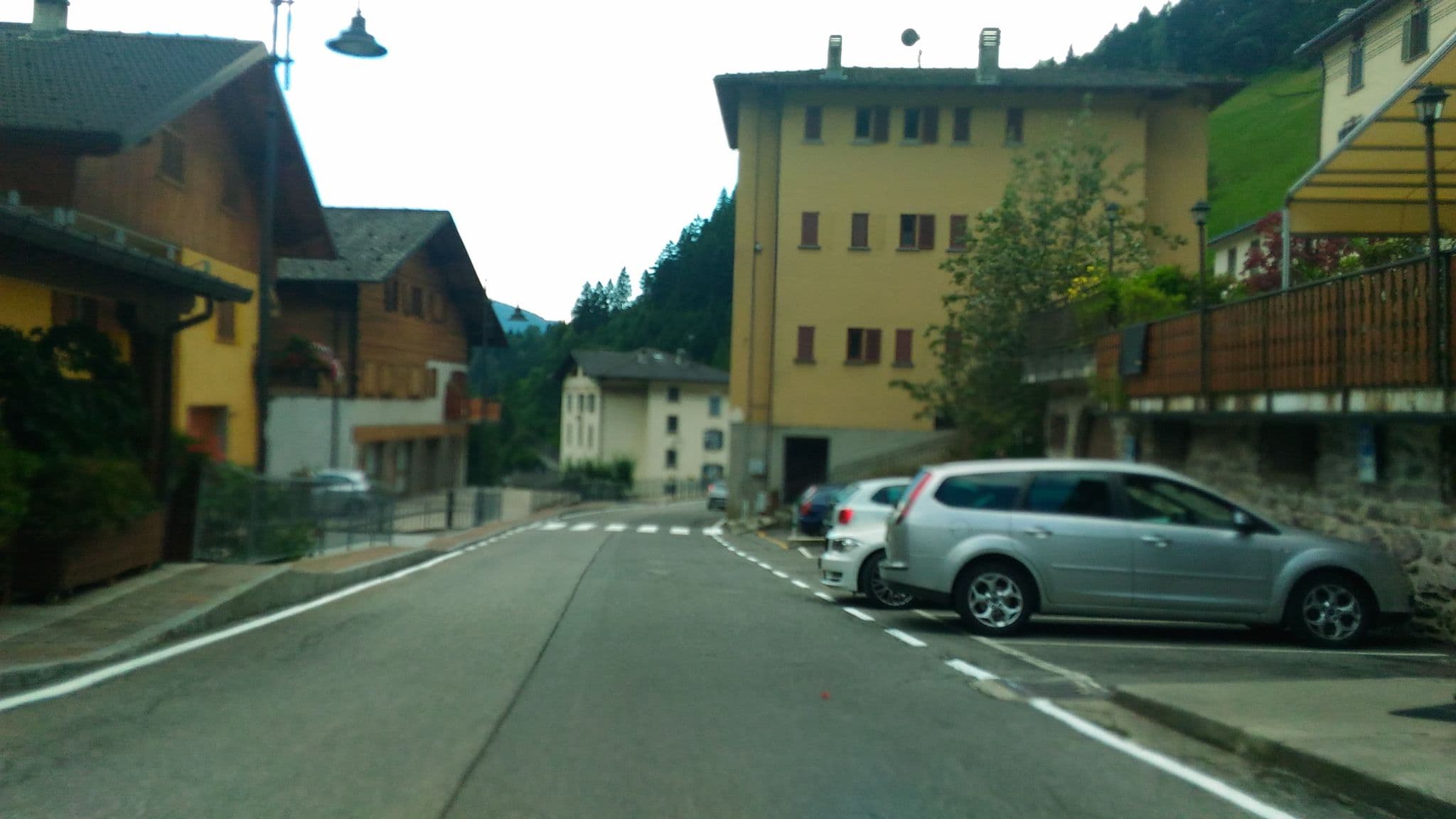 Street view near Albergo Sole, Piazza Brembana — © vivilabici (CC BY-SA · Mapillary)