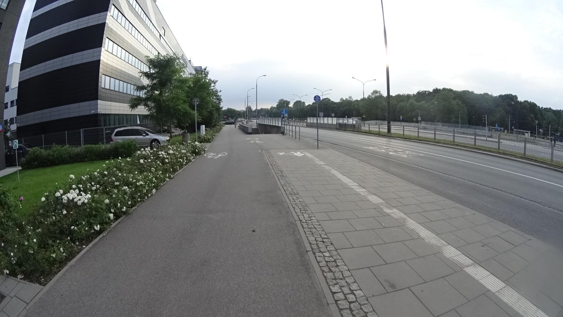Street view near Wolska Residence, Wola — © awizonosz (CC BY-SA · Mapillary)