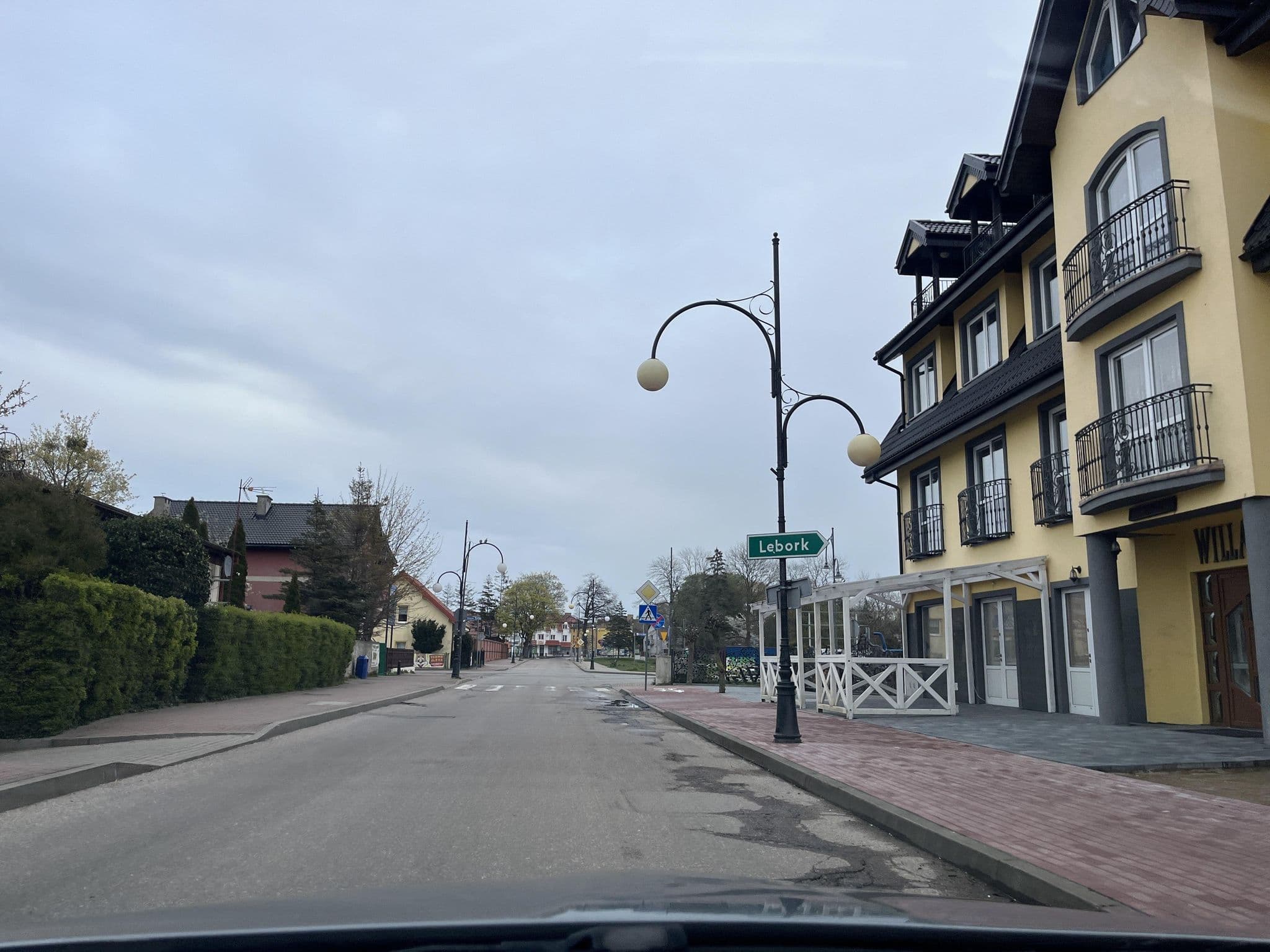Street view near Willa Roza, Łeba