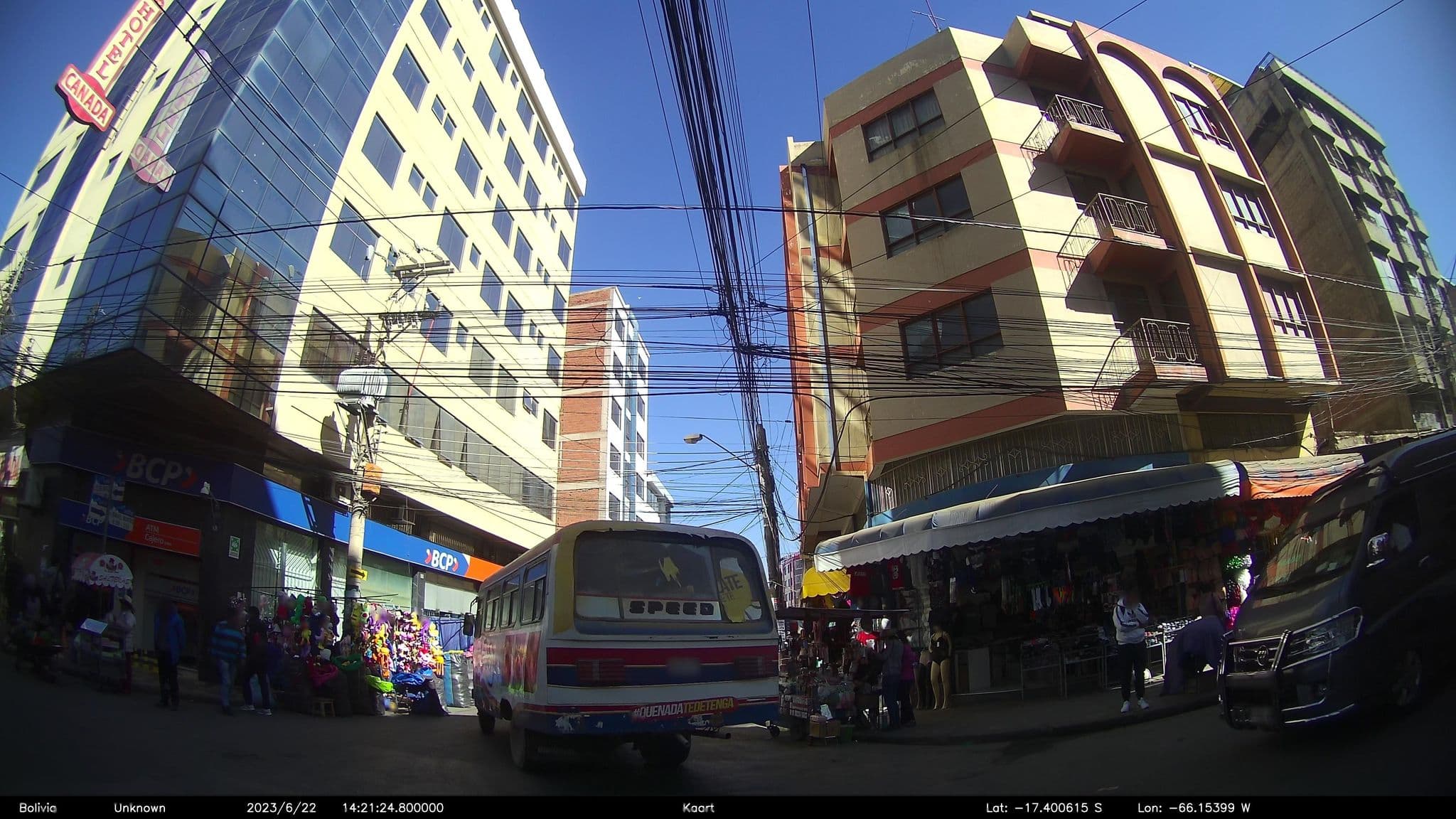 Street view near Alojamiento 24 de Julio, Cochabamba — © kaart_2 (CC BY-SA · Mapillary)