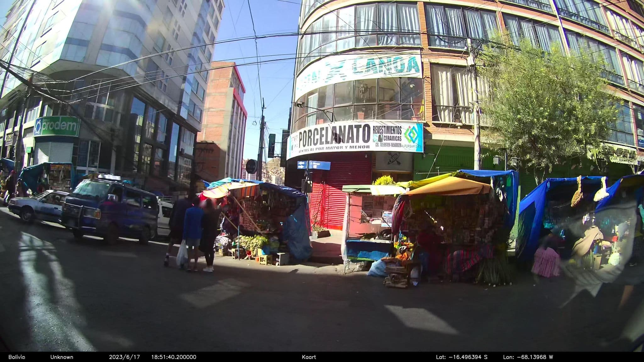 Street view near Hostal Canoa, La Paz