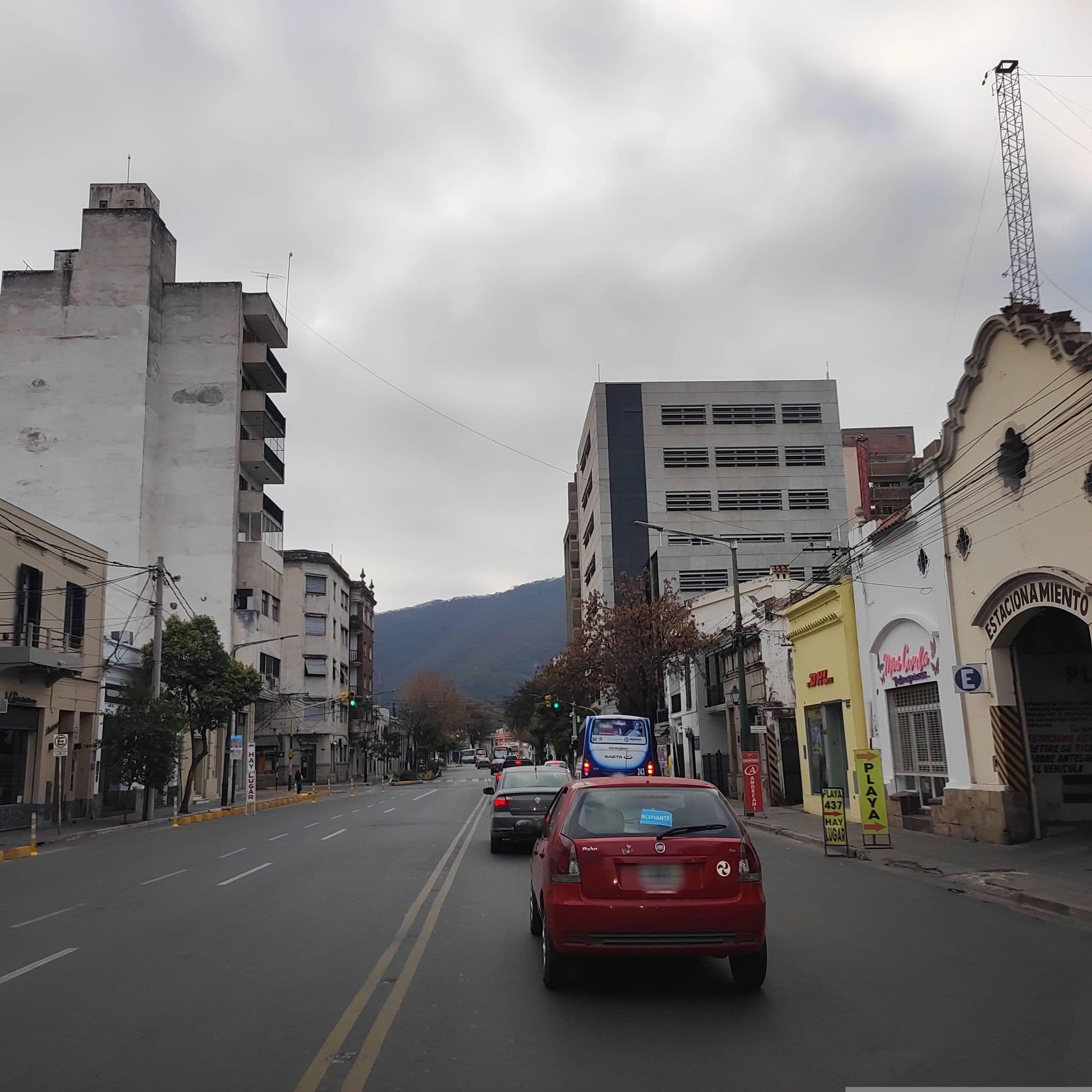 Street view near Hostal El Cerrito, Salta