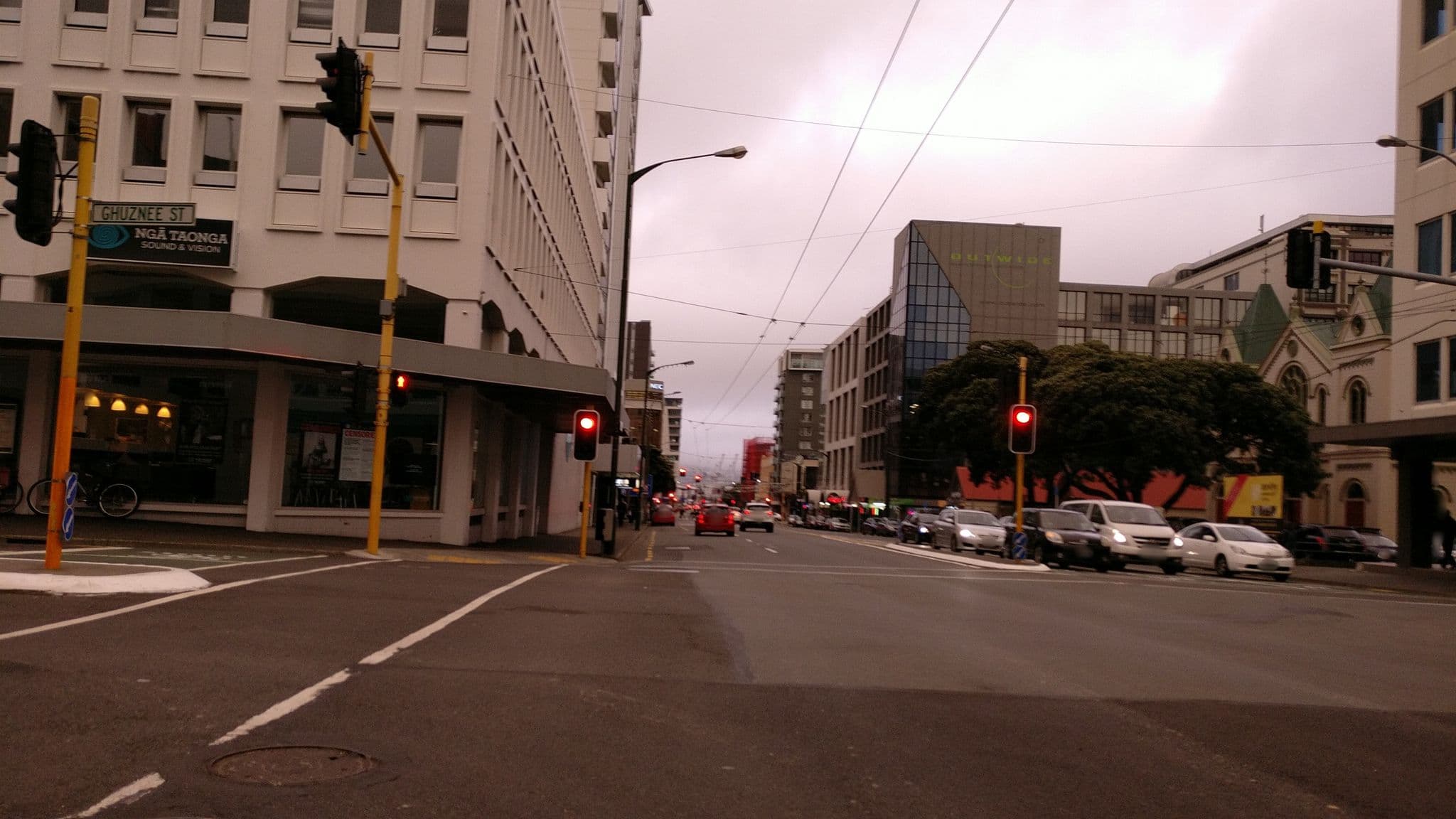 Street view near Liberty Apartment Hotel, Te Aro — © hughdavenport (CC BY-SA · Mapillary)
