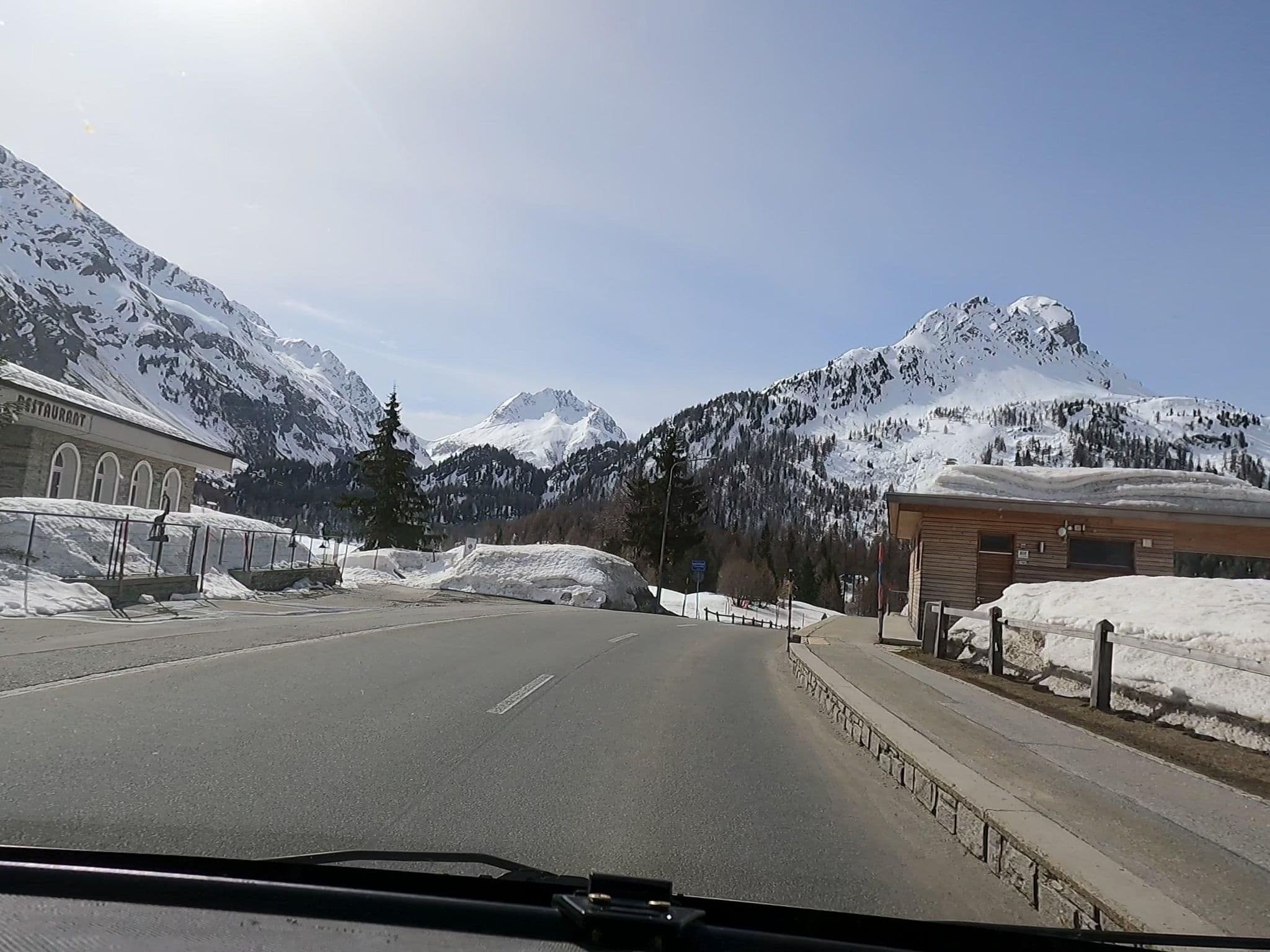 Street view near Maloja Kulm, St. Moritz
